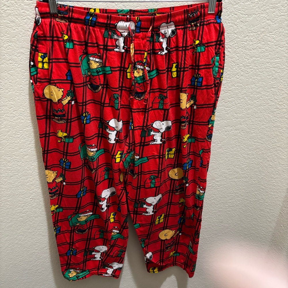 Peanuts Red Pajama Pants with Characters